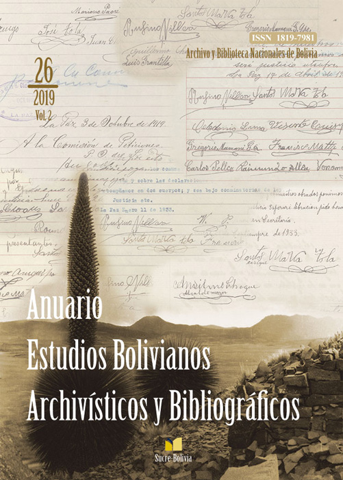 ANUARIO DE ESTUDIOS BOLIVIANOS ARCHIVISTICOS Y BIBLIOGRAFICOS 2018 VOL. 2 MEMORIA GUARANI